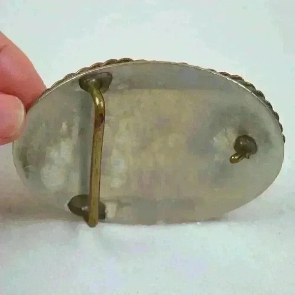 Vintage Belt Buckle Western Rodeo Barrel Racing Metal Ornate Scroll Trophy Award - Picture 2 of 12